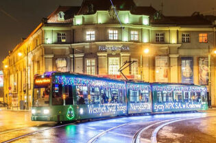 Tramwaj świąteczny. Fot. Miejskie Przedsiębiorstwo Komunikacyjne w Krakowie