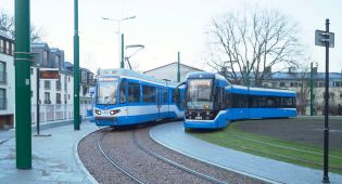 pętla na Salwatorze, salwator, tramwaje. Fot. telewizja.krakow.pl 