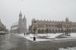 śnieżyca, śnieg, zamieć. Fot. Bogusław Świerzowski / krakow.pl