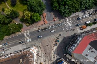 karmelicka dunajewskiego podwale szewska skrzyżowanie bagatela dron. Fot. Jan Graczyński