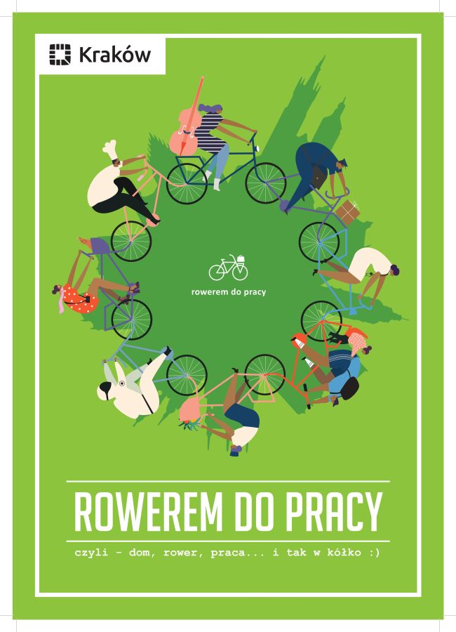 Rowerem do pracy - plakat