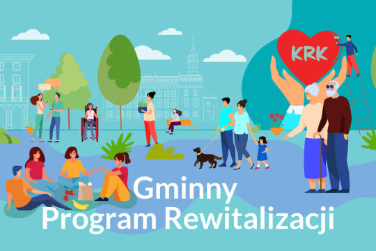 grafika wektorowa dedykowana komunikatom związanym z Gminnym Programem Rewitalizacji 