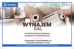 Bezpłatny wynajem pomieszczeń w Centrum Obywatelskim ul. Reymonta 20. Fot. Organizacje Pozarządowe