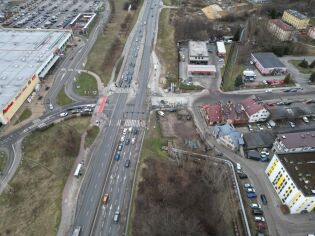 Skrzyżowanie ul. Nowohuckiej i Centralnej. Fot. Zarząd Dróg Miasta Krakowa