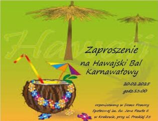 Jak na Hawajach, czyli zabawa karnawałowa w DPS przy ul. Praskiej 25