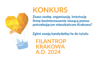Informacja na temat konkursu Filantrop Krakowa
