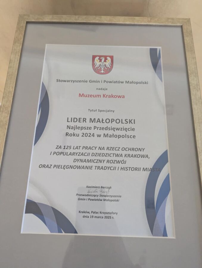 dyplom Lidera Małopolski 2024