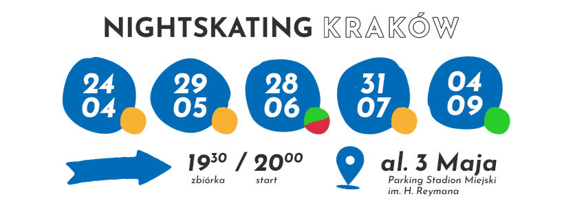 nocne przejazdy na rolkach 2025 harmonogram