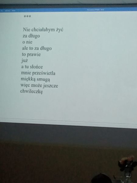 Spotkanie z poezją Jadwigi Stańczakowej w DPS ul. Nowaczyńskiego 1 w Krakowie 13.03.2025
