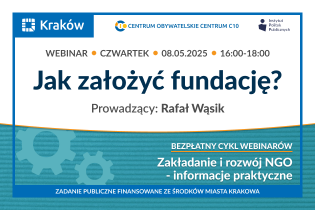 Jak założyć fundację? - bezpłatne szkolenie online organizowane przez Centrum Obywatelskie Centrum C 10