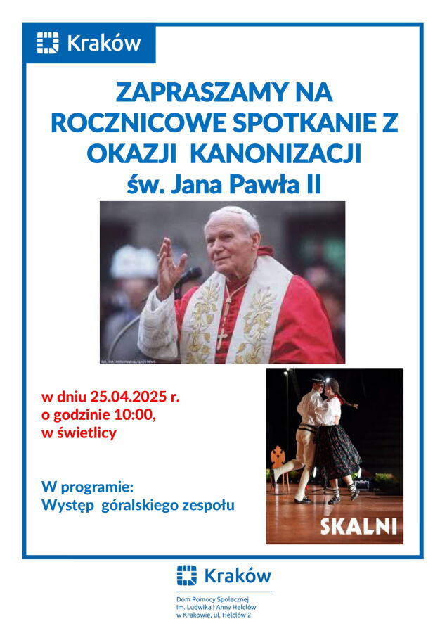 Rocznica kanonizacji Jana Pawła II w góralskim stylu.