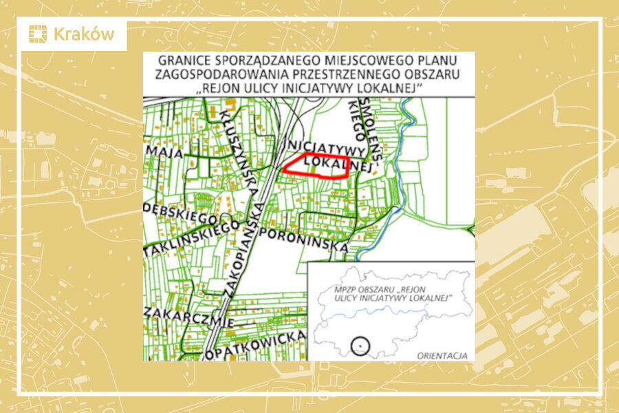 Rysunek przedstawiający granice projektu miejscowego planu zagospodarowania przestrzennego obszaru „Rejon ul. Inicjatywy Lokalnej”