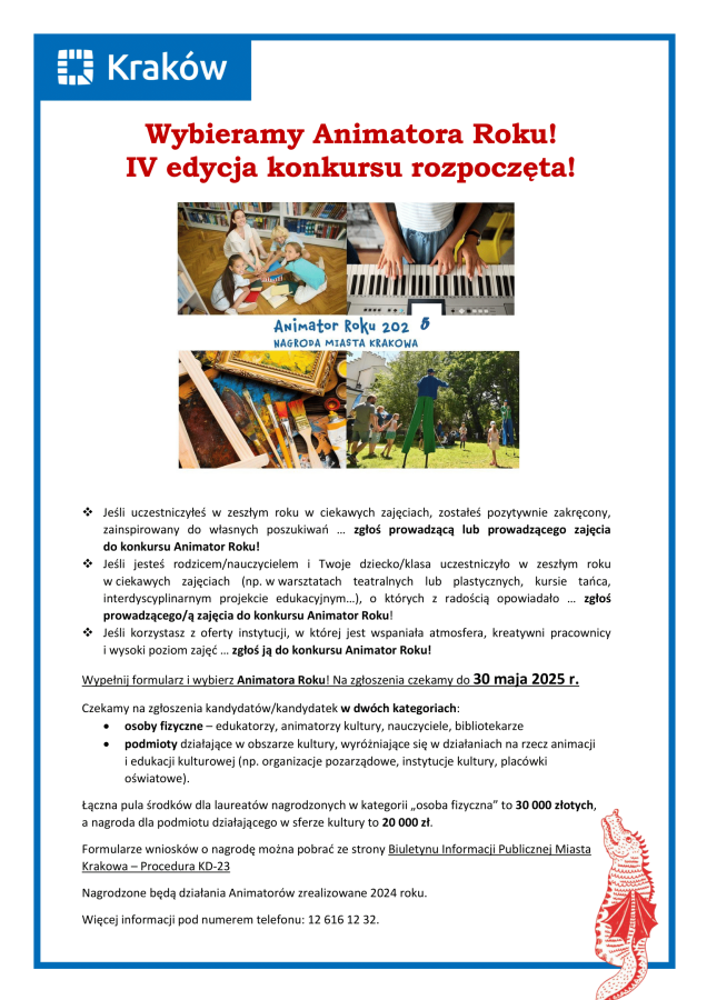 Plakat animator roku 