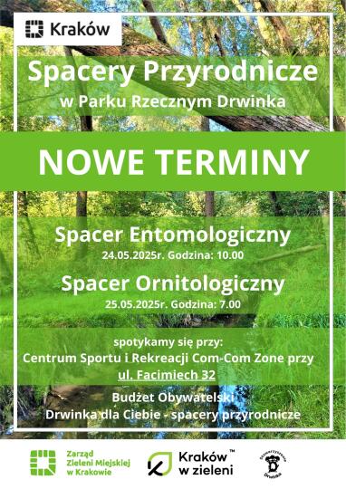 Spacery przyrodnicze w parku rzecznym Drwinka – odkrywaj świat owadów i ptaków