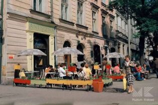 Kawiarnia Antyczna, Rynek Główny 38. Fot. Janusz Podlecki, lata 80. XX w.