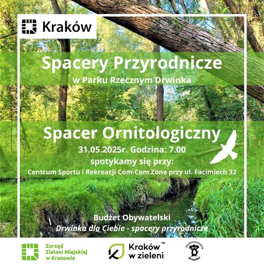 Spacer ornitologiczny po parku rzecznym Drwinka