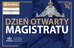 Baner informujący o wydarzeniu w dniu 8 czerwca 2025 r. "Otwarte Dni Magistratu po królewski"