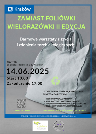 „Zamiast foliówki wielorazówki” – II edycja warsztatów ekologicznych