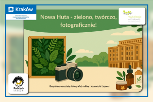 plakat promujący warsztaty organizowane przez FabLab w lecie 2025 w ramach małych grantów