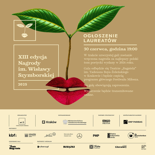 Gala Nagrody im. Wisławy Szymborskiej