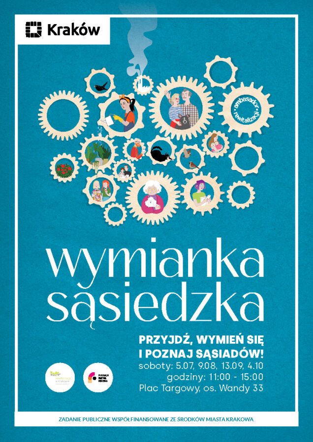 p0lakat wymianka sąsiedzka 5 lipca 2025 os. Wandy 33