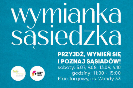 p0lakat wymianka sąsiedzka 5 lipca 2025 os. Wandy 33