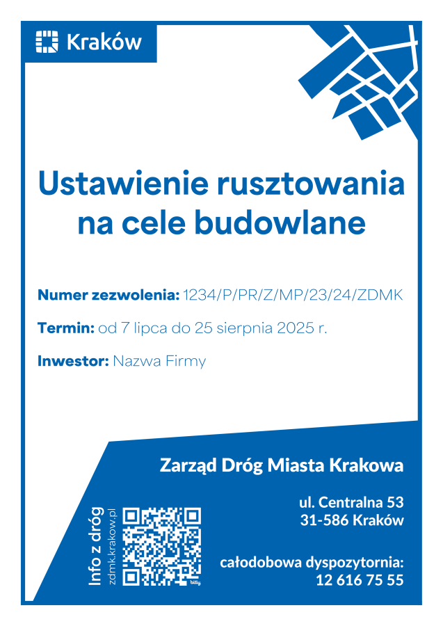 system oznakowania prac w pasie drogowym