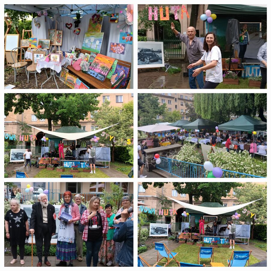 Piknik integracyjny w DPS Nowa Huta os. Szkolne 28  pt.: „Nowa Huta - styl i sztuka” 3.06.2025 