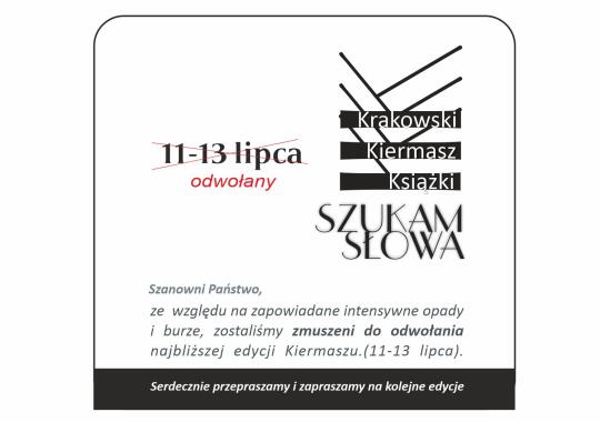 Odwołanie Krakowskiego Kiermaszu Książki