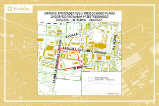 Granice miejscowego planu zagospodarowania przestrzennego obszaru „Filtrowa - Lindego”