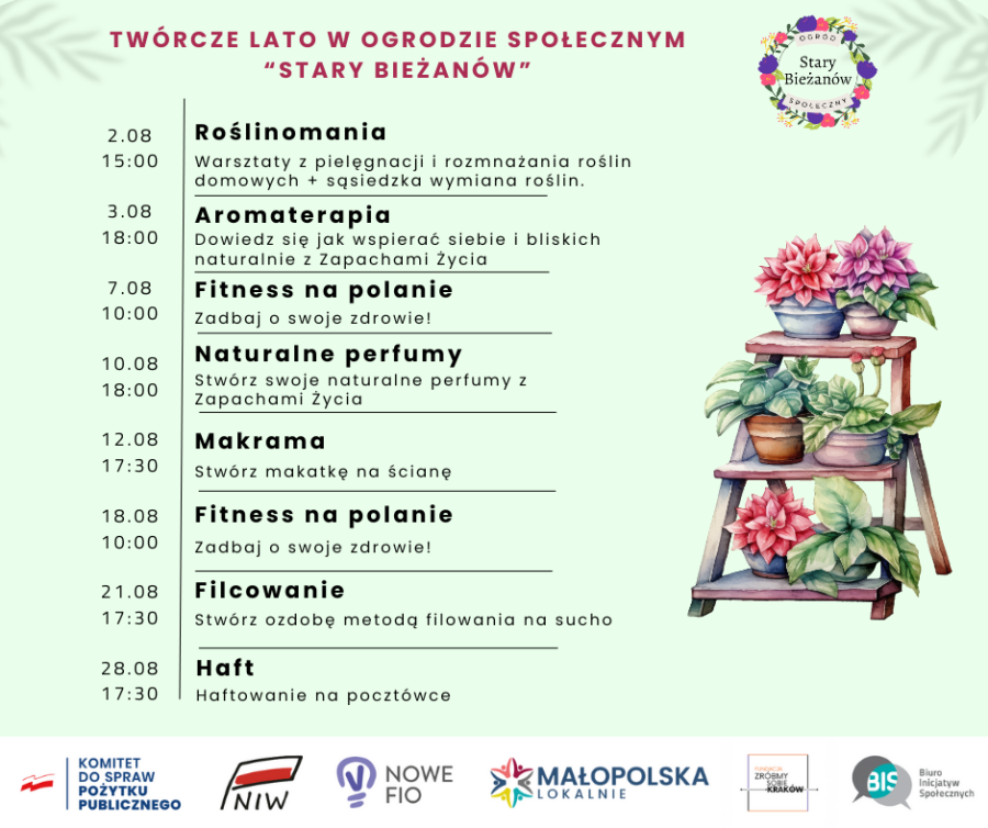 zajecia w ogrodzie społecznym sierpień