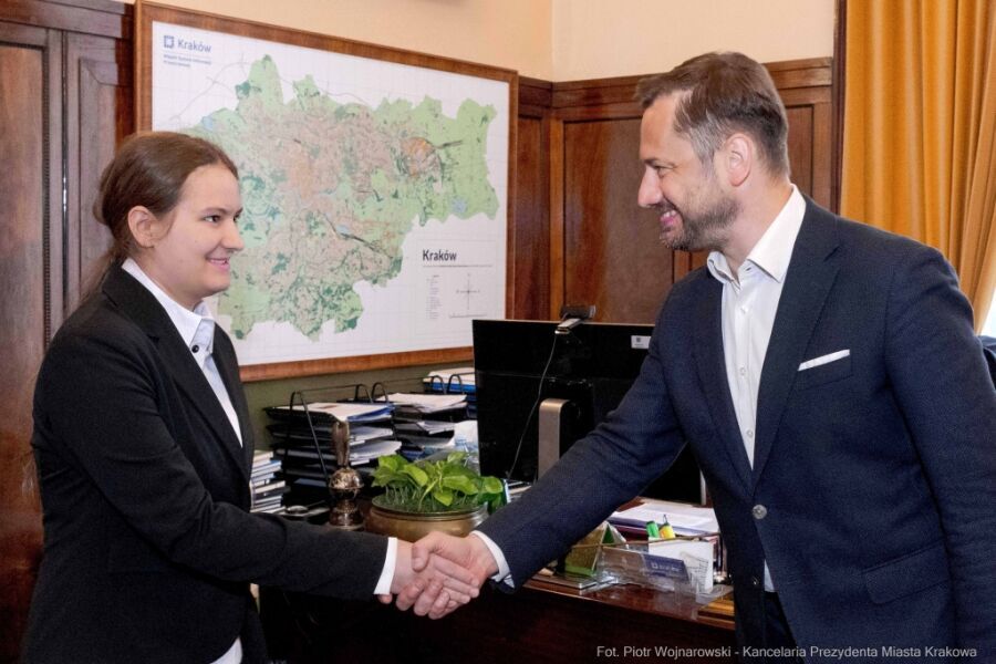 Magdalena Pudełko i Prezydent Miasta Krakowa