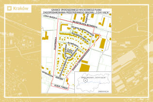Granice projektu miejscowego planu zagospodarowania przestrzennego obszaru „Cichy Kącik”