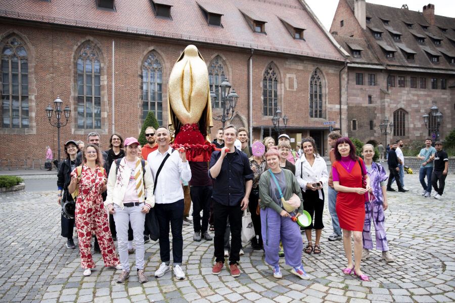 Performance Iwony Demko towarzyszący Texttage w Norymberdze