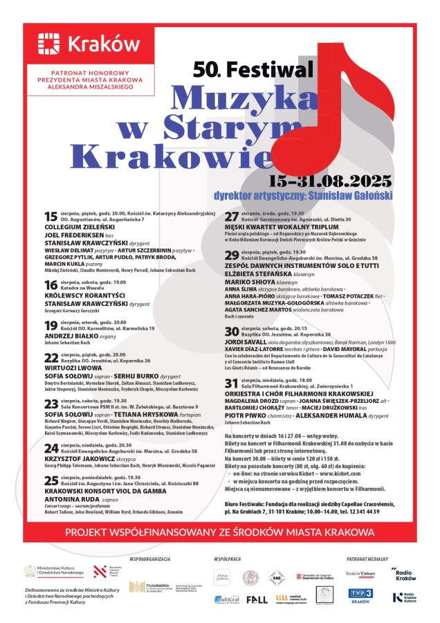 Muzyka w Starym Krakowie program