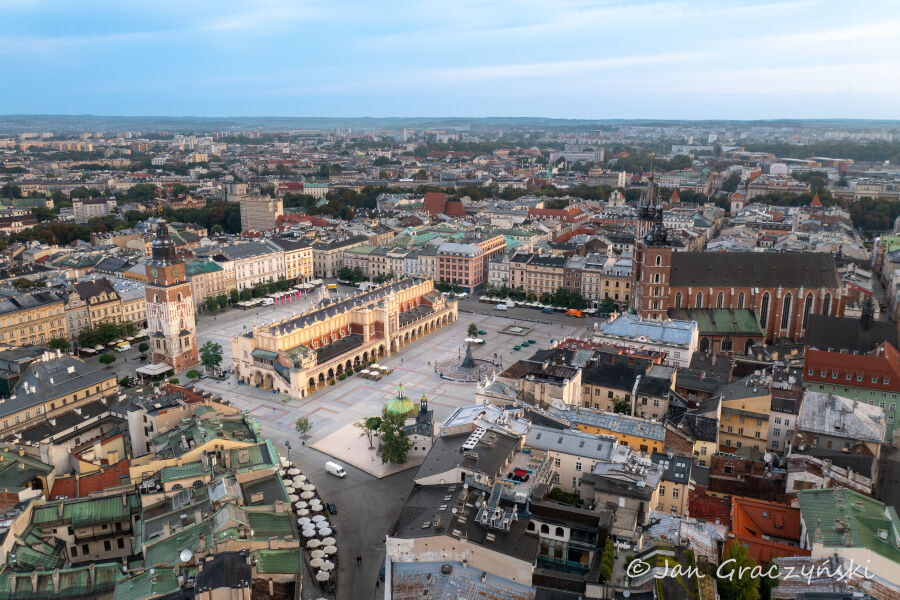 Kraków, widok z lotu ptaka