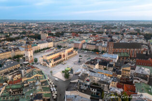 Kraków, widok z lotu ptaka