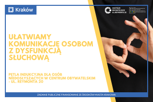 Pętla indukcyjna dla osób niedosłyszących w Centrum Obywatelskim . Fot. Centrum Obywatelskie Reymonat 20