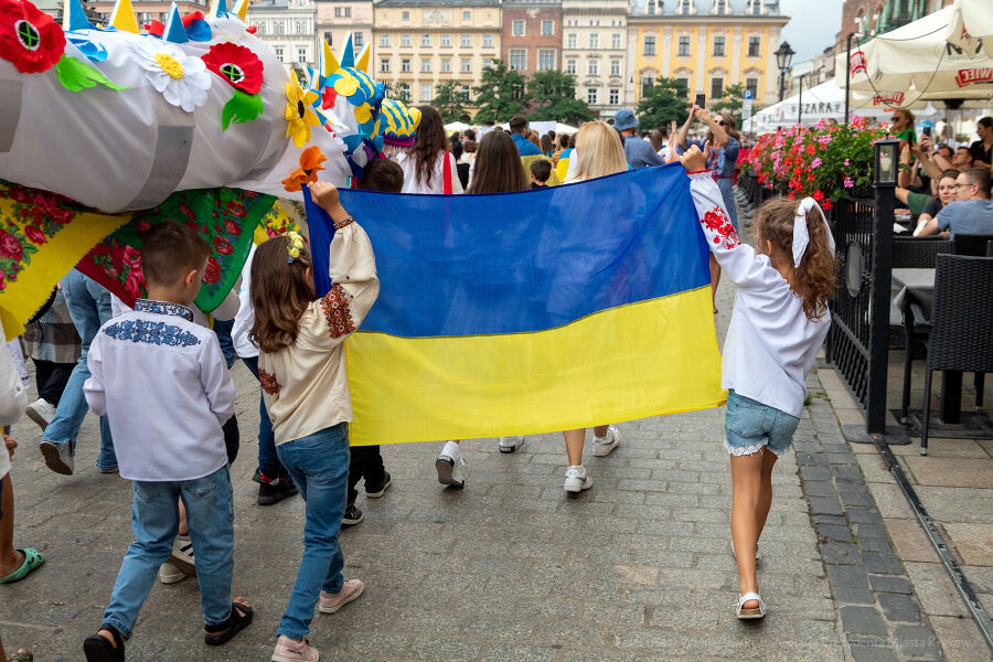 Kraków solidarny z Ukrainą w Dniu Niepodległości