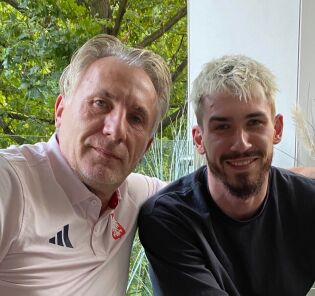 Marek Fornal z synem Tomaszem, wicemistrzem olimpijskim z Paryża