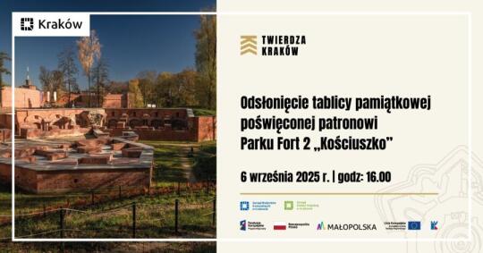 Odsłonięcie tablicy pamiątkowej w parku Fort 2 „Kościuszko”