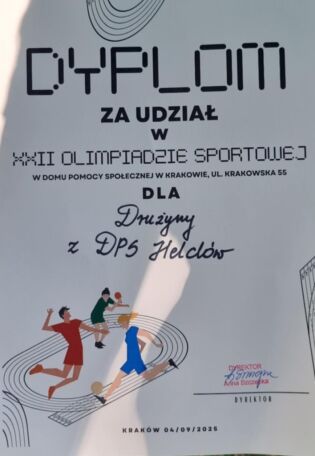XXII Olimpiada sportowa w Domu Pomocy Społecznej przy ul. Krakowskiej 55.