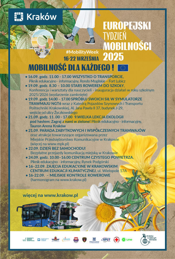 Europejski Tydzień Mobilności 2025 program w Krakowie