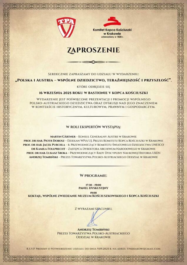 Polska i Austria – wspólne dziedzictwo, teraźniejszość i przyszłość