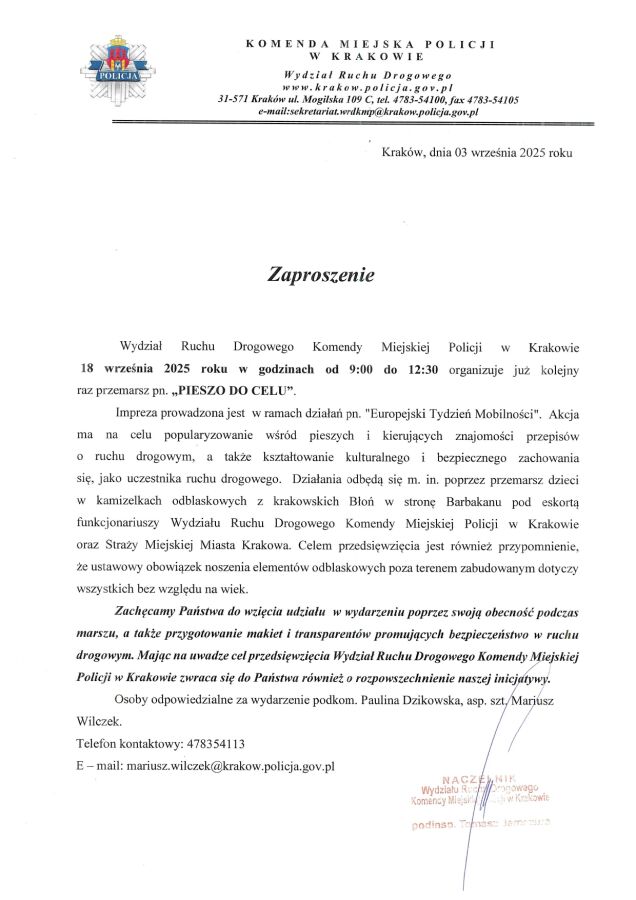 zaproszenie policja