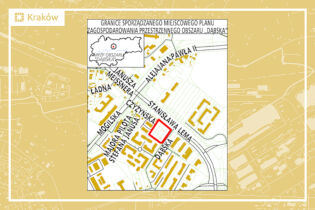 Granice projektu miejscowego planu zagospodarowania przestrzennego obszaru „Dąbska”
