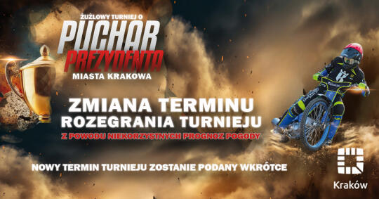 Turniej żużlowy w Krakowie przełożony. Nowy termin wkrótce
