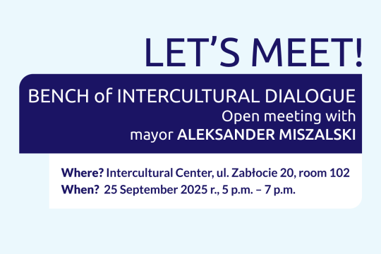 Ławka dialogu międzykulturowego na Zabłociu