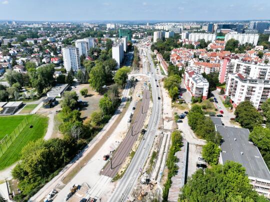 Podsumowanie sierpnia na budowie linii tramwajowej do Mistrzejowic