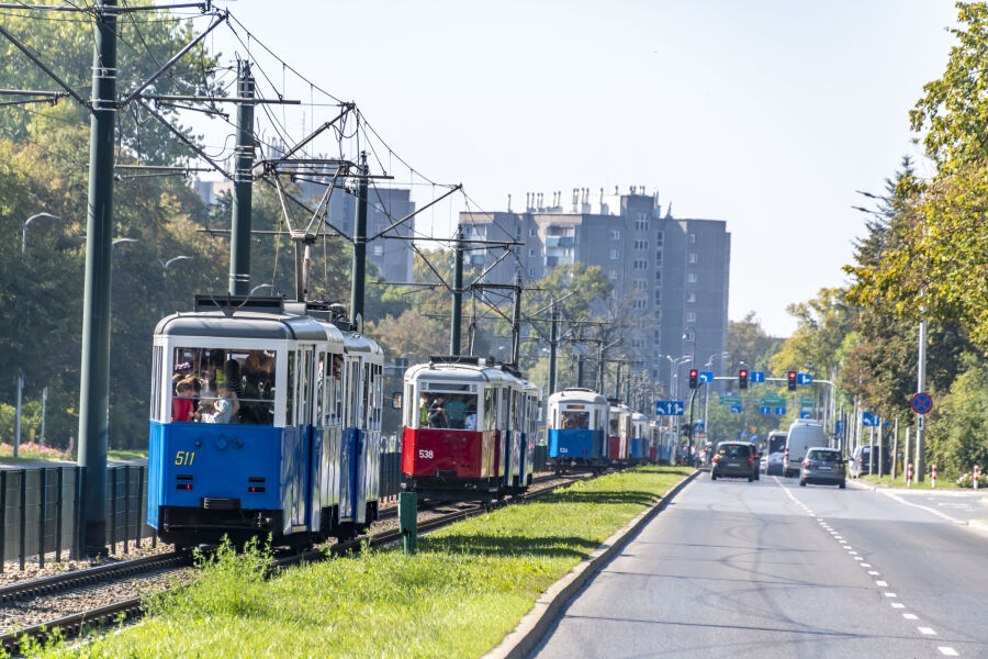 Parada zabytkowych tramwajów